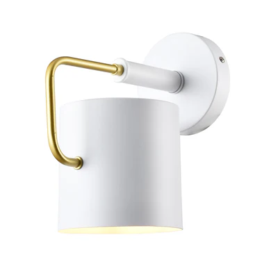 WALL DECO LAMP E27*1 WHT/GLD