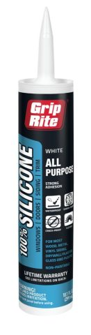  Grip Rite Premium Window And Door Silicone  10 Ounce White 1 Each GRWWD360