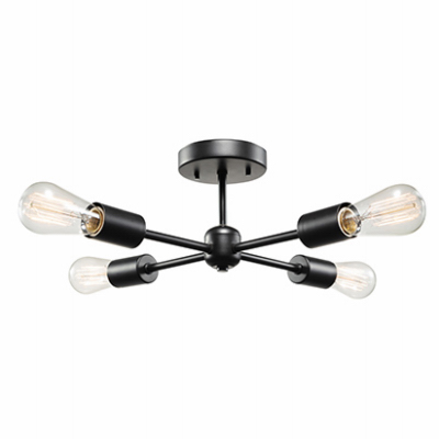 INDOOR CEILING FIXT 4LTS BLK