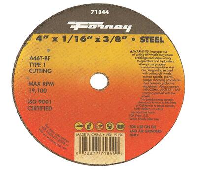 Forney Cut Off Wheel  4x1/16x3/8 Inch  1 Each 71844
