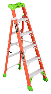  Louisville  2 In 1 Fiberglass Cross Step Ladder 6 Foot 1 Each FXS1506