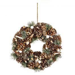 WREATH PINECONE AND BALLS 34X7