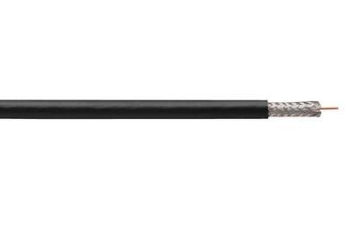 Woods Industries Cable Coaxial RG6U Black 1 Foot 920014608
