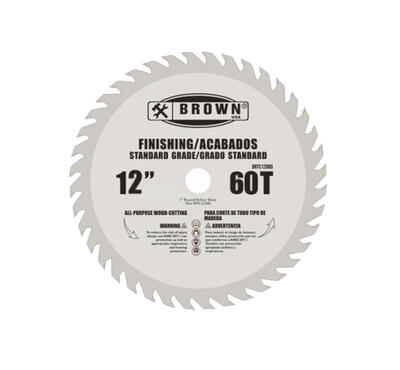  Brown USA Cutting Blade 60 Teeth 12 Inch  1 Each BRTC12060