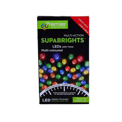  Premier  Xmas Light W/ Timer Multicolour 1 Each LV162170M