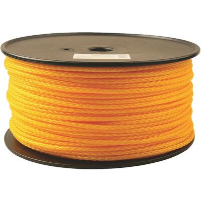  Do It Best Braided Bulk Rope 3/16 Inchx650 Foot  Yellow 1 Foot 704651