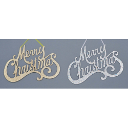 XMAS HANGER GLITTER CHAM/SILV