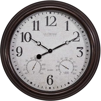 IN/OUTDOOR CLOCK W/TEMPERATURE