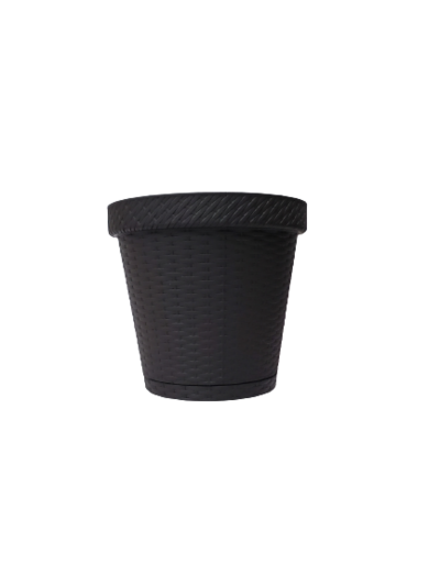  Rattan Type Round Flower Pot  13.5 Inch  1 Each MRRD3421