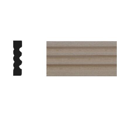 House Of Fara Hdwd Reversible Flute Moulding 1/4x1 In 4 Ft 1 Lth TT08