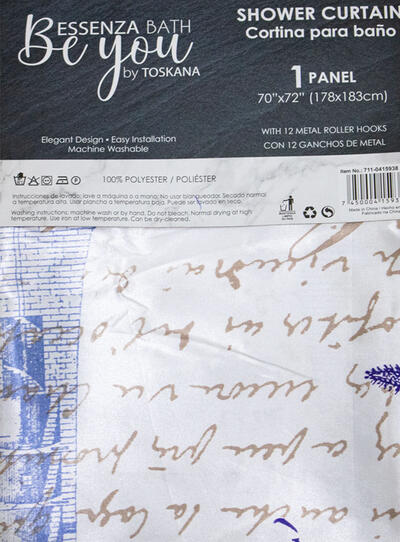 Toskana Shower Curtain Panel 1 Each 711-0406163