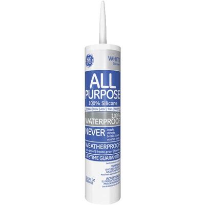  General Electric Waterproof All Purpose Silicone 10.1 Ounce White 1 Each GE112A