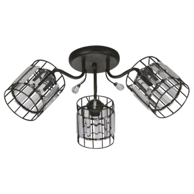 3LTS CEILING LAMP MATT BLK
