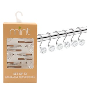 ACCENT SHOWER CURTAIN HOOKS 12