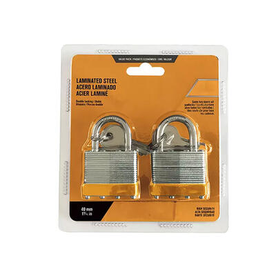 Hoteche Laminated Padlock Set 40mm 1 Each 181501