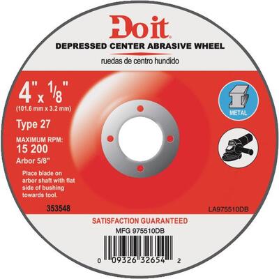  Do It Best Metal Cut Off Wheel  4x1/4x5/8 Inch  1 Each 976670DB
