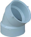  PVC 45 Degree Elbow Sani  4 Inch  1 Each 70640
