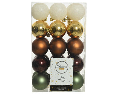 Xmas Bauble 6cm Assorted 1 Set 020160