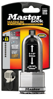 Master Lock Magnum  Laminated Padlock 2 Inch  Stainless Steel 1 Each M5XKADLJCCS