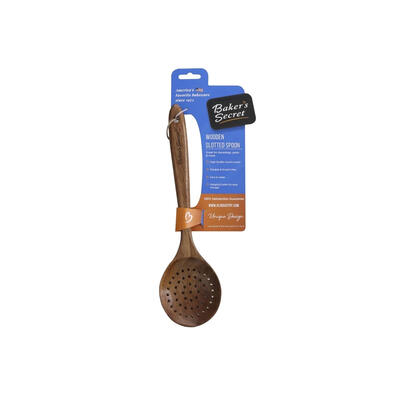 Baker's Secret Wooden Slotted Spoon 1 Each BS40212