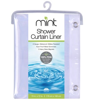 PEVA SHOWER CURTAIN LINER CLR