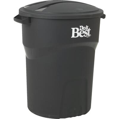 Do It Best Trash Can 32 Gallon Black 1 Each 608017