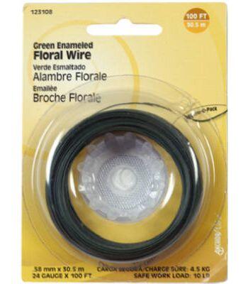  Hillman  Floral Wire 24 Gauge  100 Foot Green  1 Each 123108