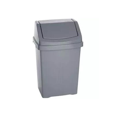 Wham Swing Bin 8 Liter Silver 1 Each 12080