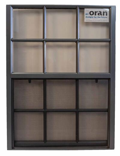 Oran Sash Window With Tint 36wx48h Aluminum Black 1 Each