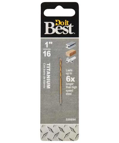  Do It Best  Titanium Drill Bit  1/16 Inch  1 Each 218141DB