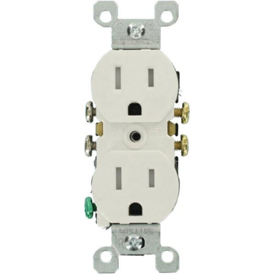 OUTLET DUPLEX 15A 5-15R WHT