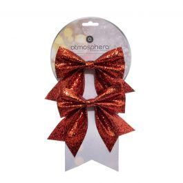 BOW DECORATIONS 13X15CM RED