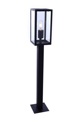 BOLLARD LIGHT DECO E27 BLK