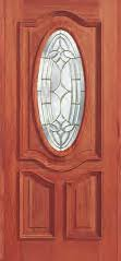 Jeldwen Door Mahogany Zinc Oval Center Arch 3 Panel 36 Inch 1 Each