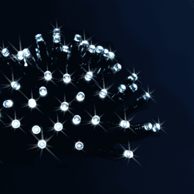 XMAS GARLAND EXT C/WHT 48LED