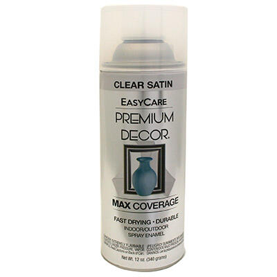 Easy Care Premium Decor Satin Enamel Spray Paint 12oz Clear 1 Each PDS8-AER