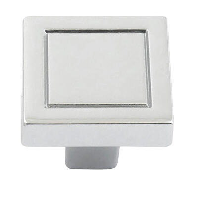  Laurey Cosmo Square Cabinet Knob 7/8 Inch Polished Chrome  1 Each 72826